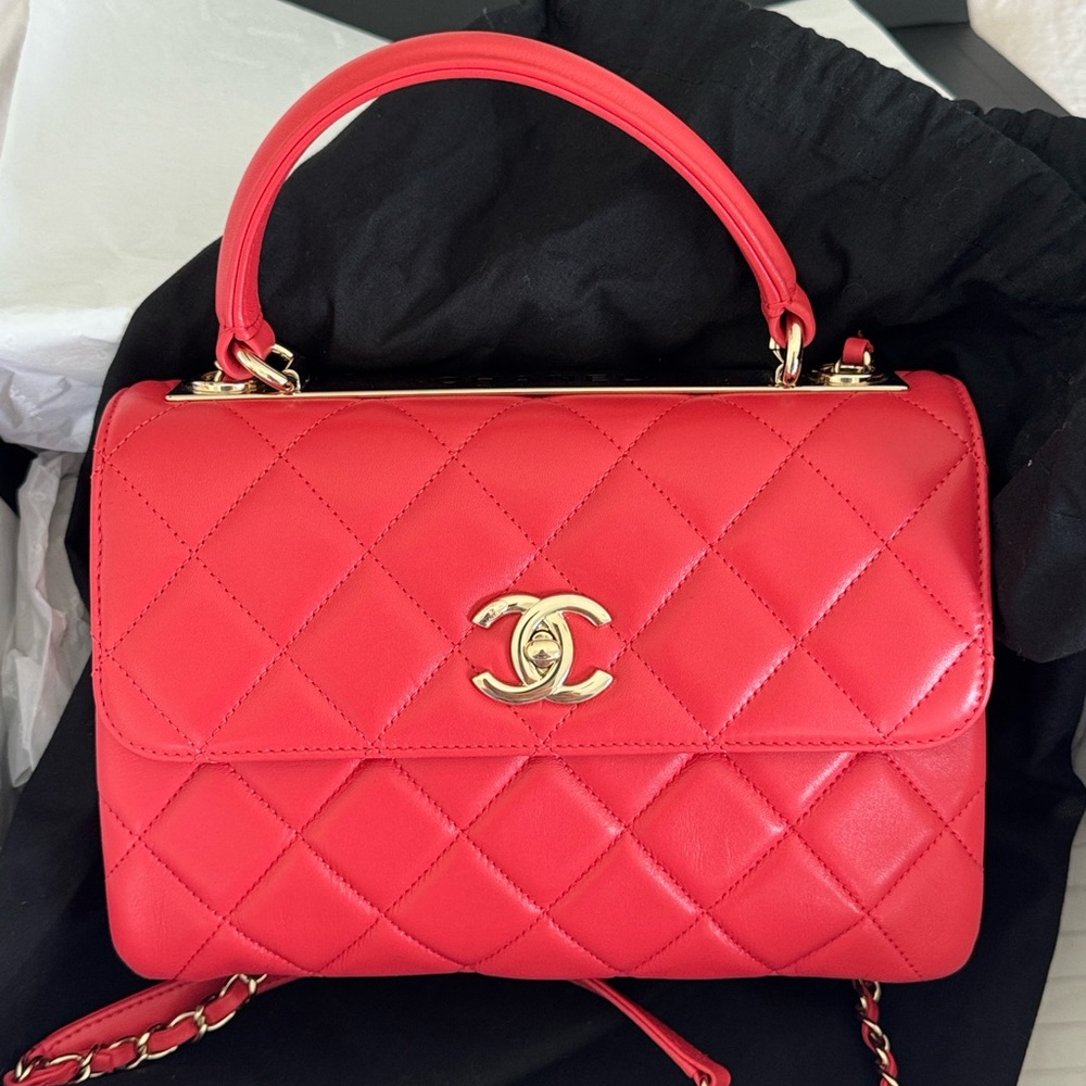 Chanel Red Quilted Bag